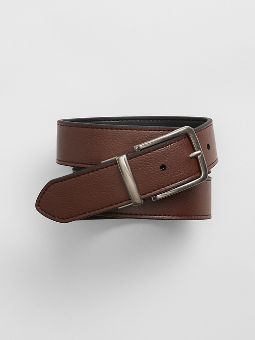 Image number 1 showing, Vegan-Leather Reversible Belt