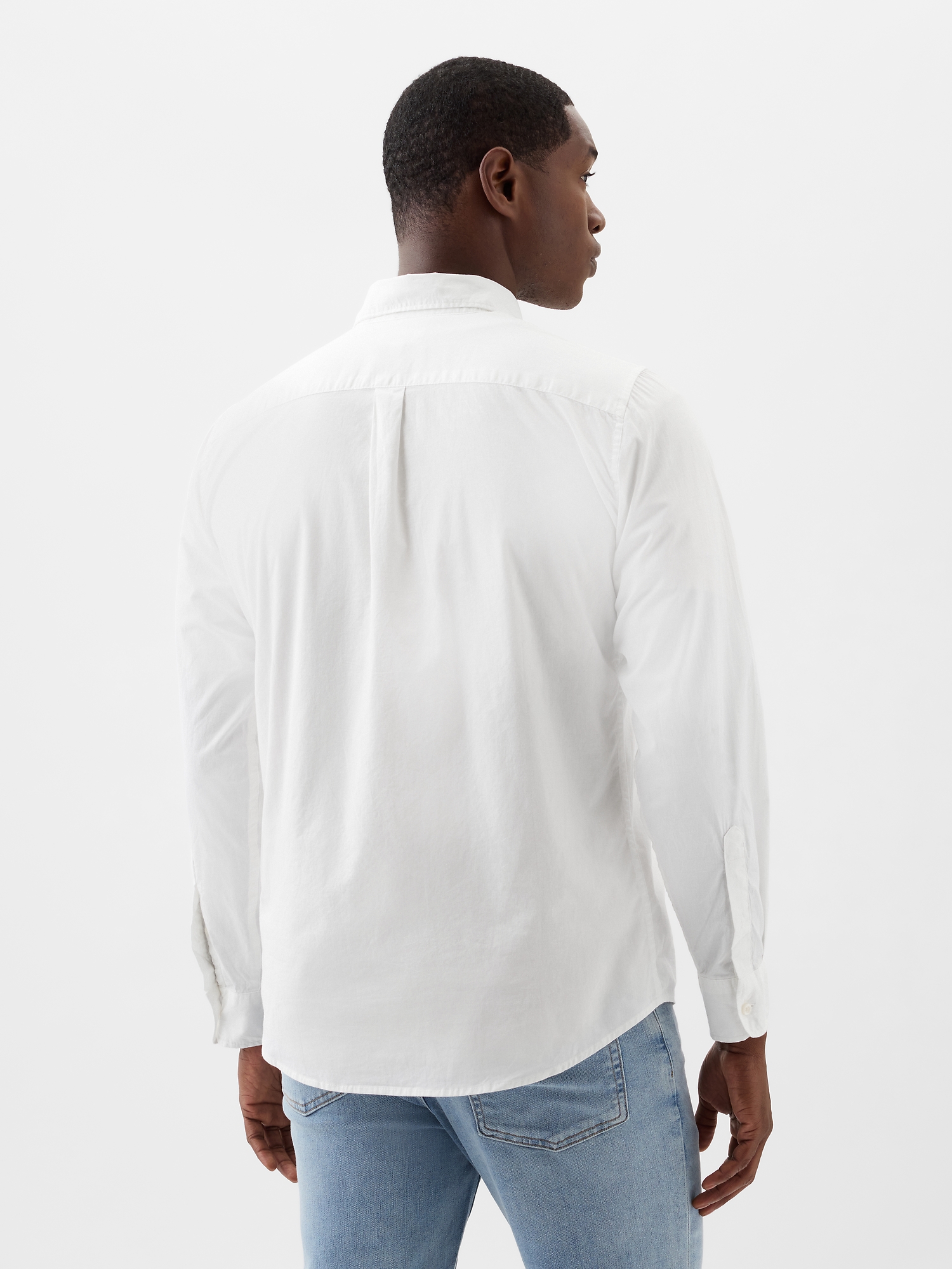 Stretch Poplin Shirt in Standard Fit | Gap Factory