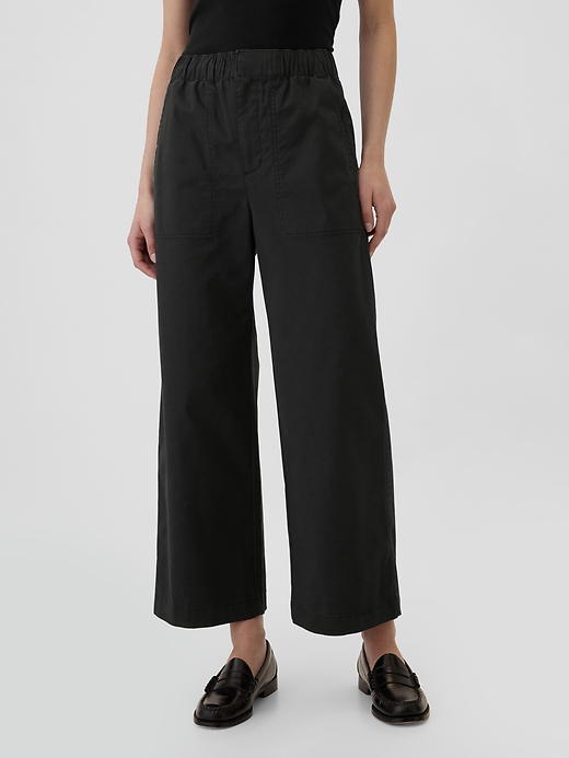 Image number 2 showing, High Rise Easy Wide-Leg Khakis