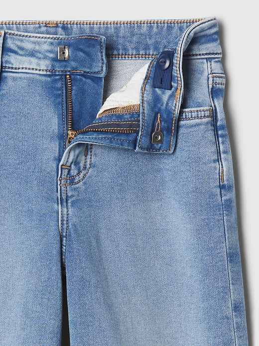 Image number 4 showing, Kids High Rise Wide-Leg Ankle Sweatpant Jeans