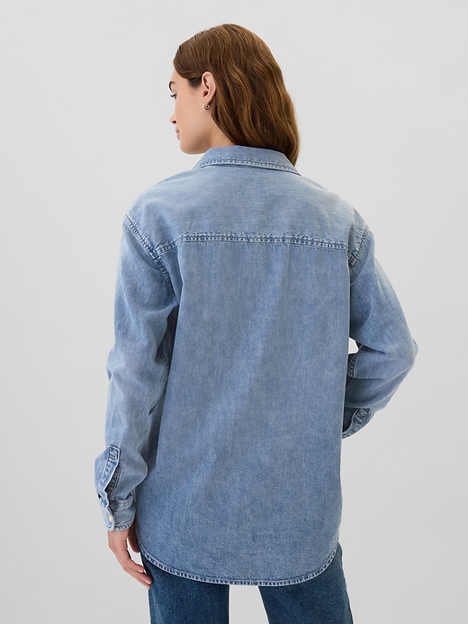 Image number 2 showing, Denim Big Shirt