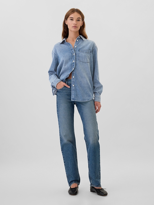 Image number 3 showing, Denim Big Shirt