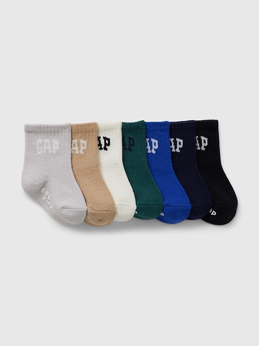 Image number 1 showing, babyGap Logo Crew Socks (7-Pack)