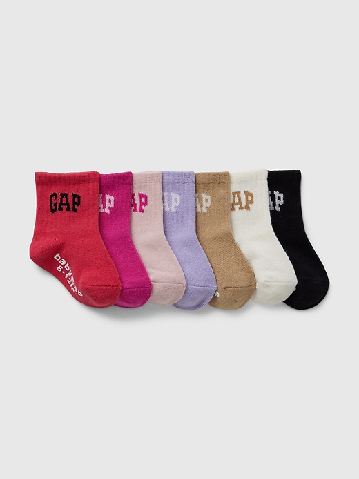 Image number 1 showing, babyGap Logo Crew Socks (7-Pack)