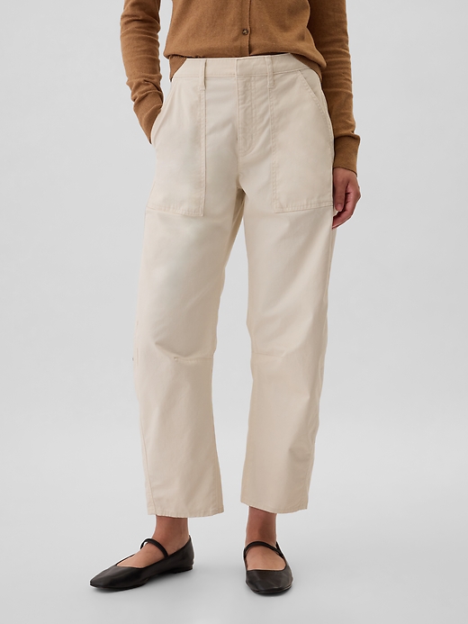 Image number 2 showing, High Rise Barrel Khakis