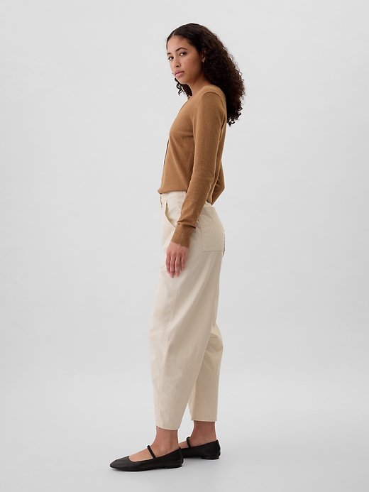 Image number 3 showing, High Rise Barrel Khakis