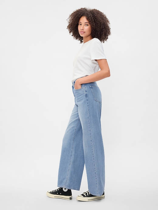 Image number 3 showing, High Rise SuperSoft Wide-Leg Jeans