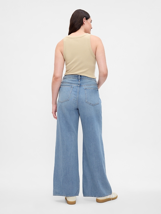 Image number 6 showing, High Rise SuperSoft Wide-Leg Jeans