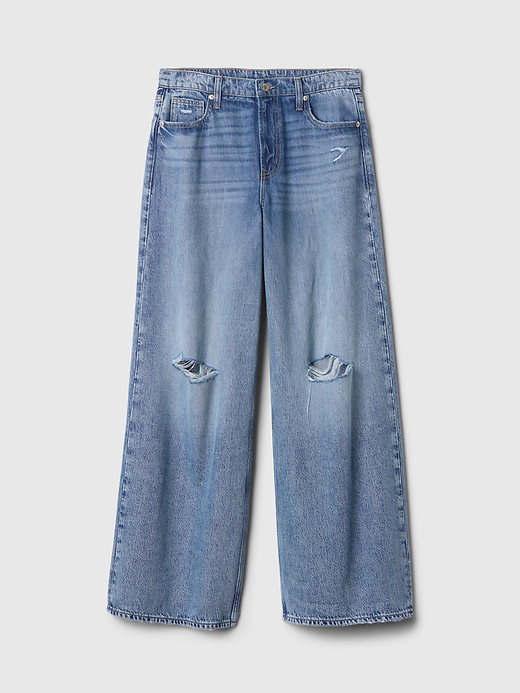 Image number 6 showing, Mid Rise Destructed SuperSoft Baggy Jeans