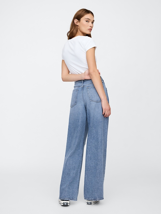 Image number 3 showing, Mid Rise Destructed SuperSoft Baggy Jeans