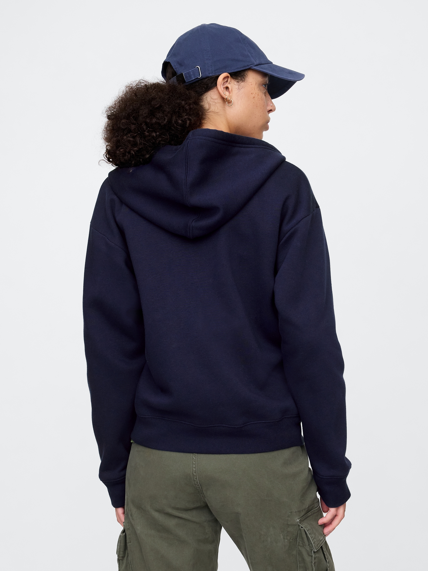 Relaxed Gap Logo Zip Hoodie | Gap Factory