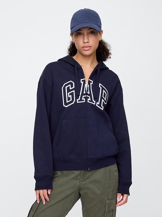 Image number 1 showing, Relaxed Gap Logo Zip Hoodie