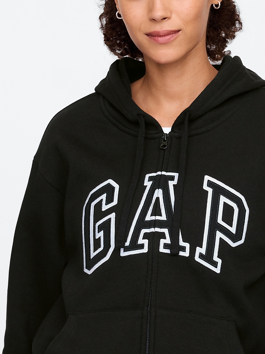 Relaxed Gap Logo Zip Hoodie | Gap Factory