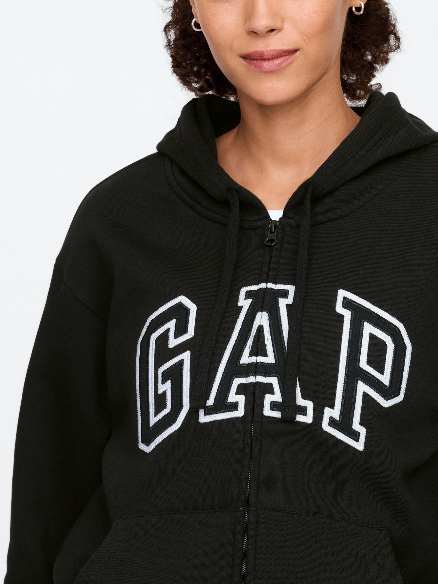 Relaxed Gap Logo Zip Hoodie | Gap Factory