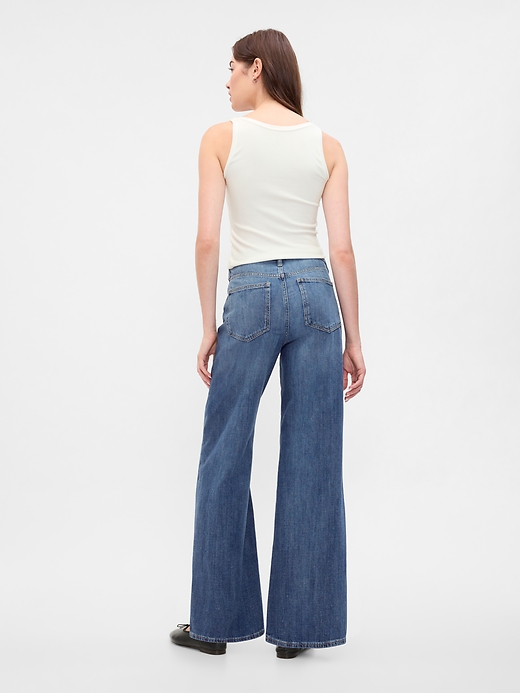 Image number 4 showing, High Rise Wide-Leg Jeans