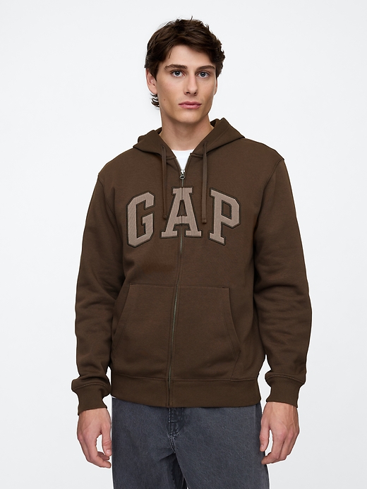 Image number 1 showing, Adult Relaxed Gap Logo Zip Hoodie
