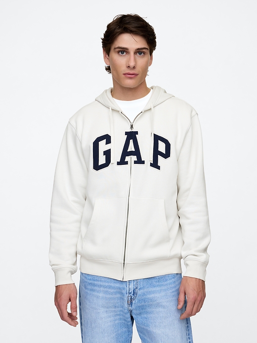 Image number 1 showing, Adult Relaxed Gap Logo Zip Hoodie