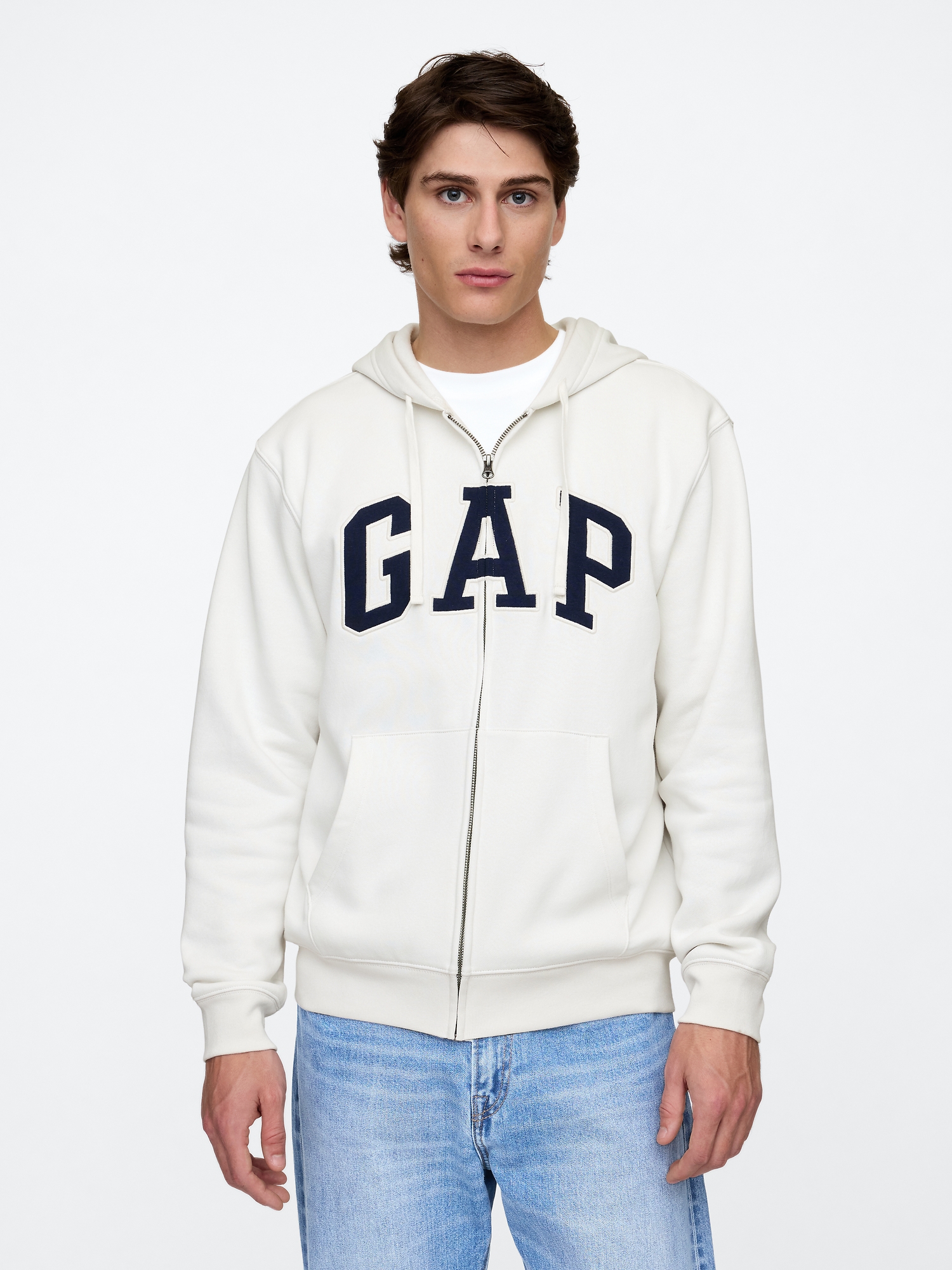 Adult Relaxed Gap Logo Zip Hoodie | Gap Factory