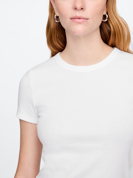 Image number 4 showing, Ribbed Crewneck T-Shirt