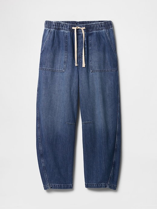 Image number 6 showing, Mid Rise SuperSoft Pull-On Barrel Jeans