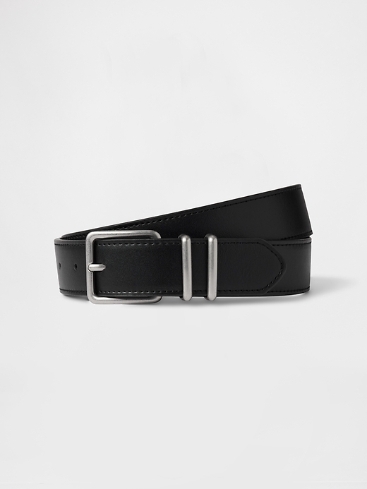 Image number 1 showing, Skinny Vegan-Leather Belt