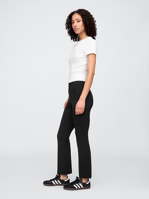 Image number 3 showing, High Rise Ponte Flare Crop Pants