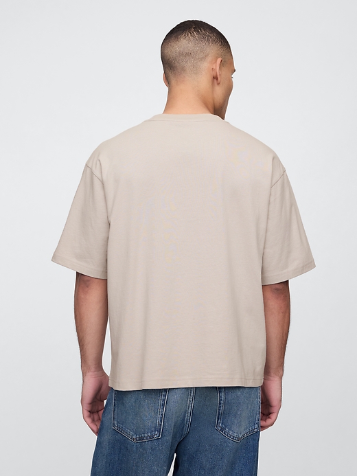 L'image numéro 2 présente T-shirt à coupe carrée VintageDoux