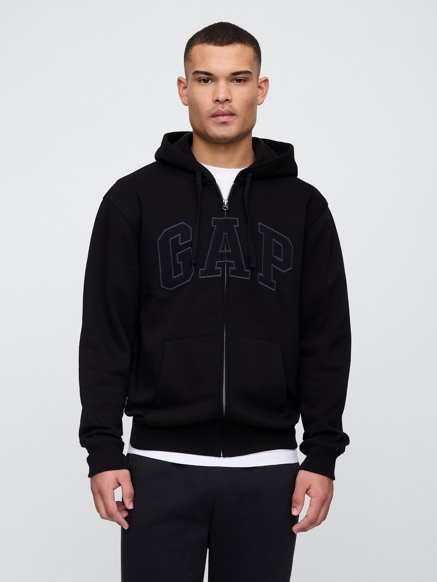Relaxed Gap Logo Zip Hoodie | Gap Factory