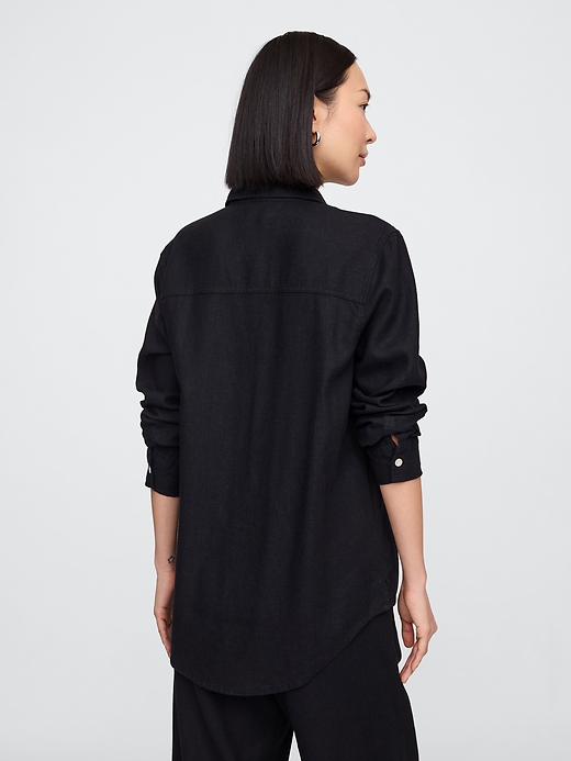 Image number 2 showing, Linen-Blend Easy Shirt