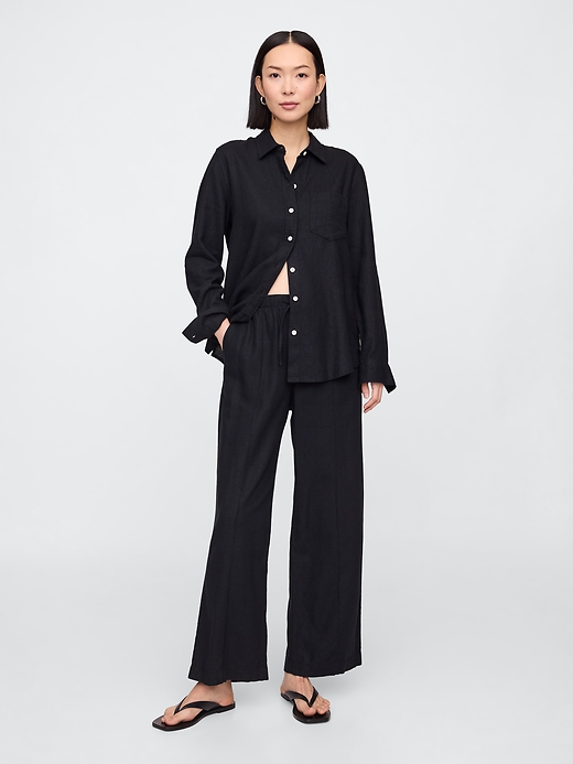 Image number 3 showing, Linen-Blend Easy Shirt