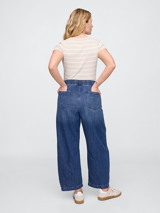 Image number 5 showing, Mid Rise SuperSoft Pull-On Barrel Jeans