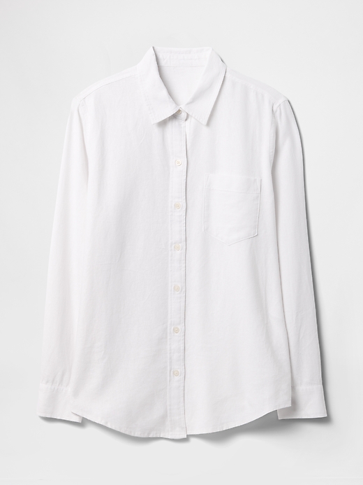 Image number 5 showing, Linen-Blend Easy Shirt