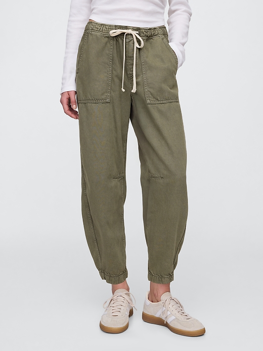 Image number 2 showing, Mid Rise Pull-On Soft Barrel Jeans