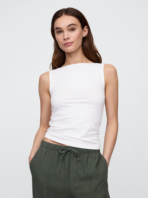 Image number 1 showing, Boatneck Tank Top