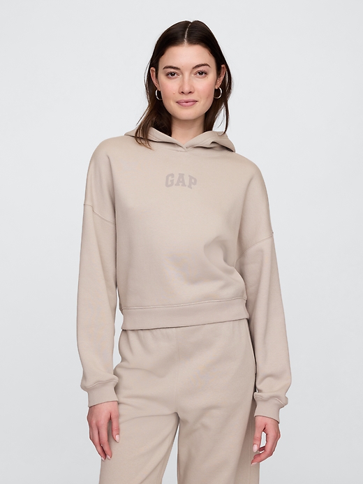 Image number 1 showing, Relaxed Gap Mini-Logo Cropped Hoodie