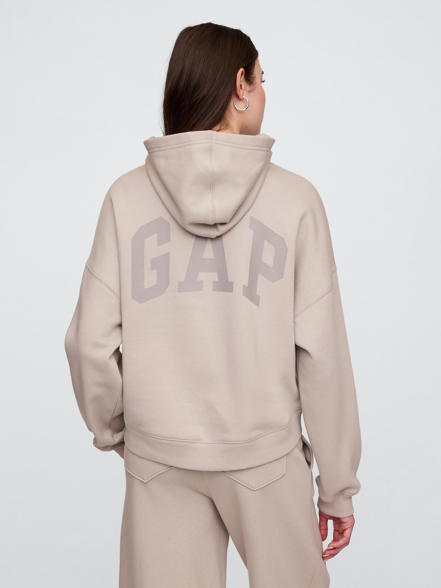 Relaxed Gap Mini-Logo Cropped Hoodie | Gap Factory
