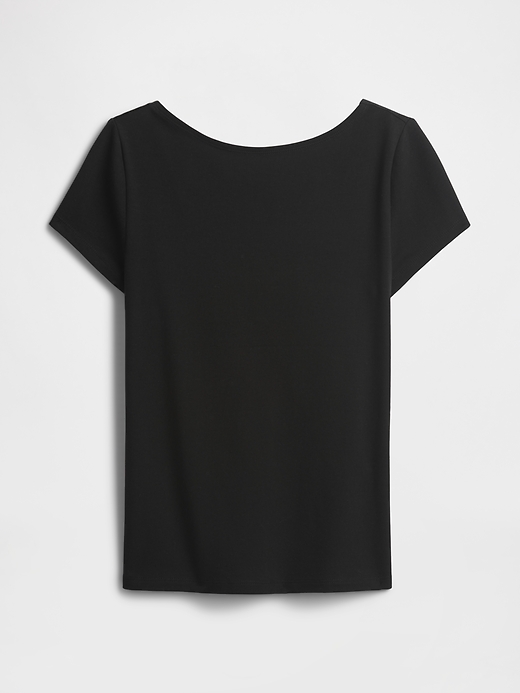 Image number 5 showing, Boatneck Open-Back T-Shirt