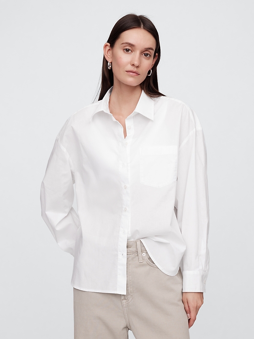 Image number 1 showing, Oversized Shirt in Poplin