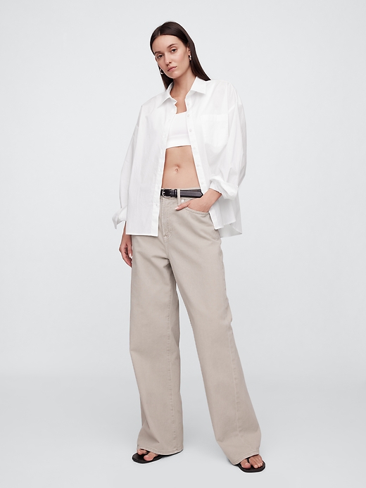 Image number 3 showing, Oversized Shirt in Poplin