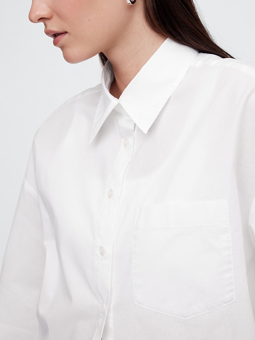 Image number 4 showing, Oversized Shirt in Poplin