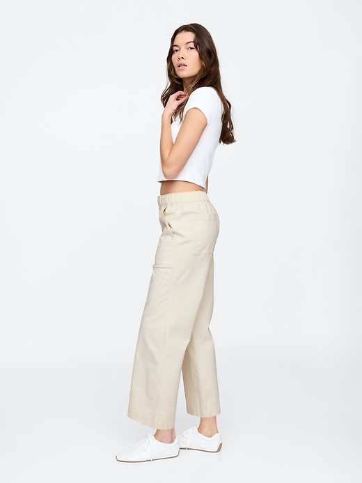 Image number 3 showing, High Rise Easy Wide-Leg Khakis
