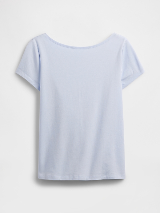 Image number 5 showing, Boatneck Open-Back T-Shirt