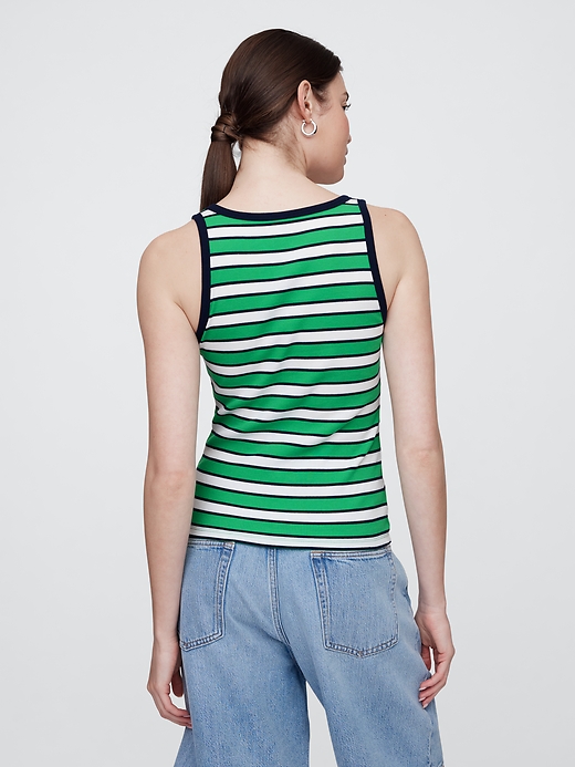 Image number 2 showing, Ribbed Stripe Scoopneck Tank Top