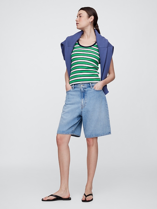 Image number 3 showing, Ribbed Stripe Scoopneck Tank Top