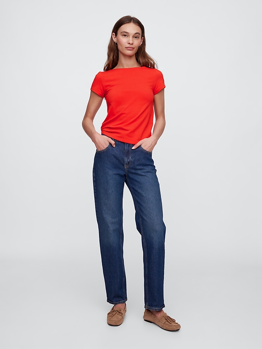 Image number 3 showing, Boatneck Open-Back T-Shirt