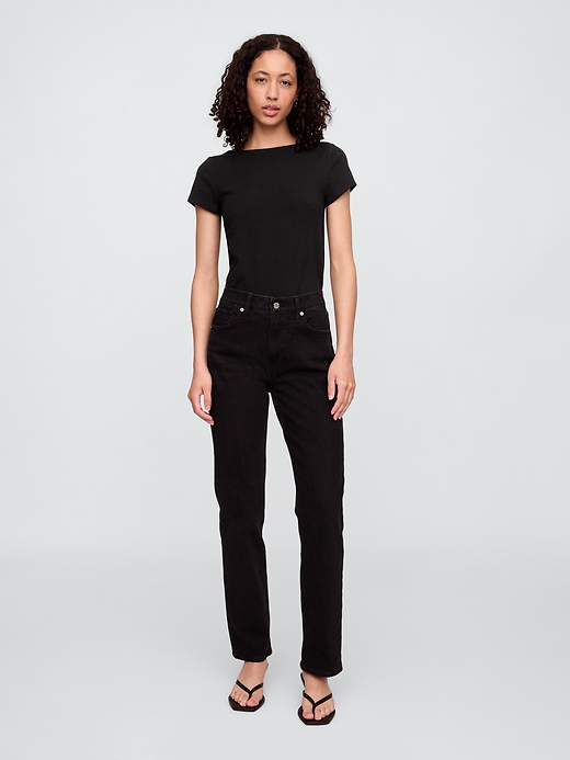 Image number 3 showing, Boatneck Open-Back T-Shirt