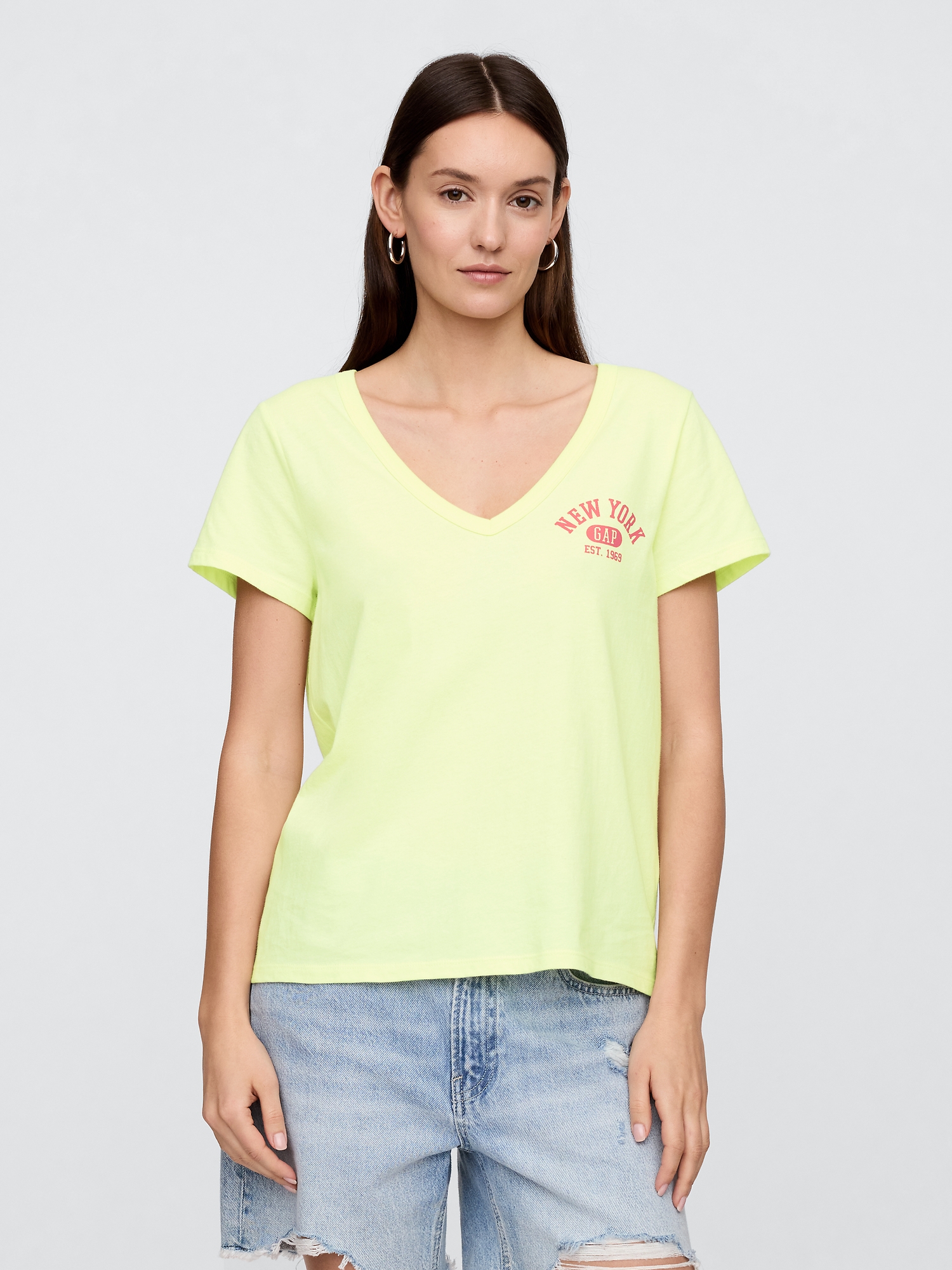 Favorite V-Neck Graphic T-Shirt | Gap Factory
