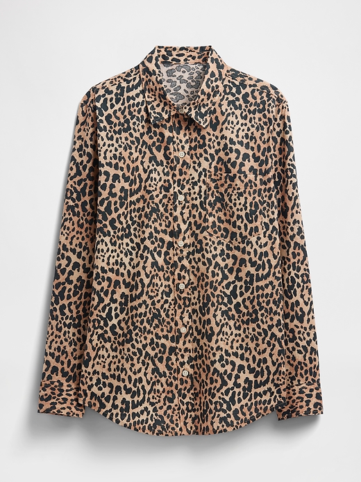 Image number 5 showing, Linen-Blend Easy Shirt