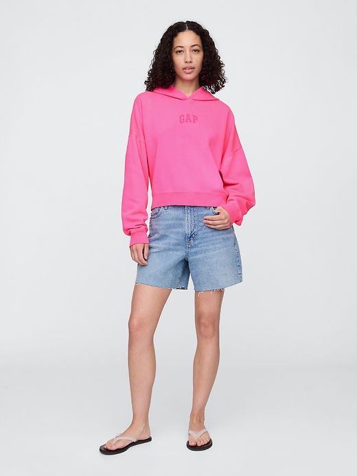 Image number 3 showing, Relaxed Gap Mini-Logo Cropped Hoodie