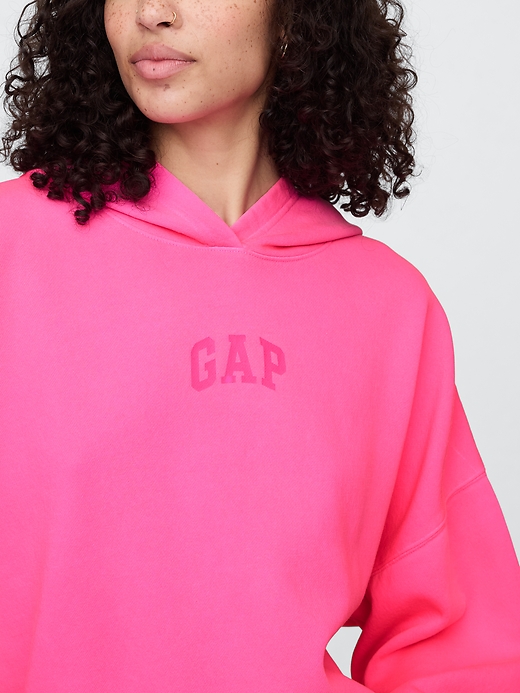 Image number 4 showing, Relaxed Gap Mini-Logo Cropped Hoodie